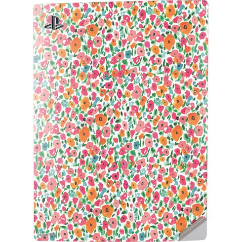 Bouffants and Broken Hearts Watercolor Floral PS5 Digital Edition Console Skin